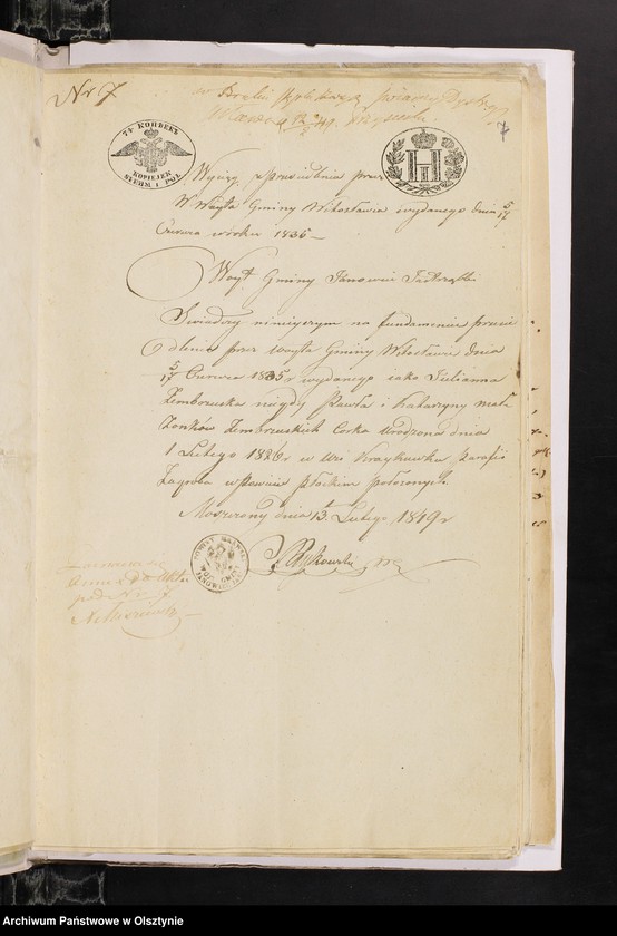 image.from.unit.number "Annexa z Parafij Janowieckiey z roku 1849"