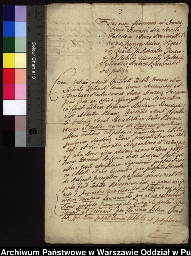 image.from.unit.number "Ekstrakt i kopia ekstraktu z ks. ziem. łomżyńskich wizji granic z 1524 roku między dobrami opata Stanisława Barczykowskiego Szczepankowo i Wszerzec a dobrami szlacheckimi Radgoszcz"