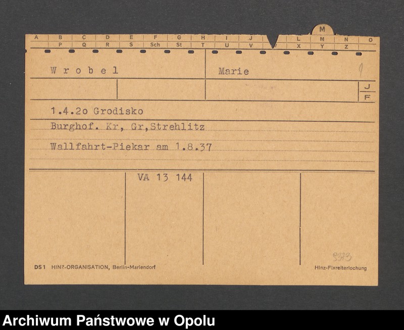 Obraz 3 z jednostki "[Wrobel Marie, ur. 1.4.1920 Grodisko]"