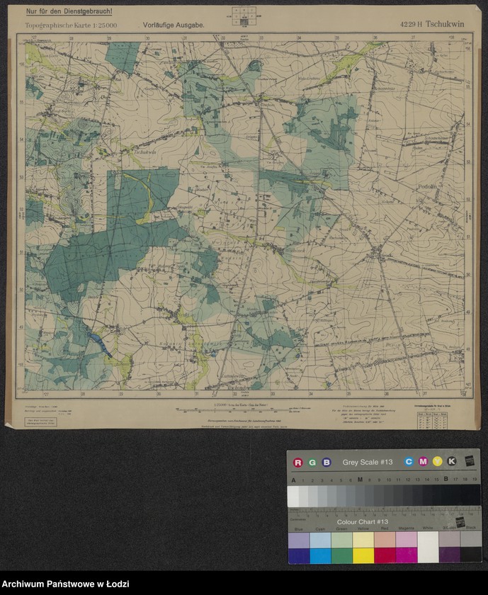 Obraz 1 z jednostki "4229 H Tschukwin Topographische Karte"