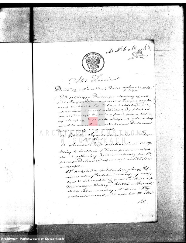 image.from.unit.number "Anexy U.S.C. Suwałki 1868 rok wyznania ewangelicko-augsburskie"