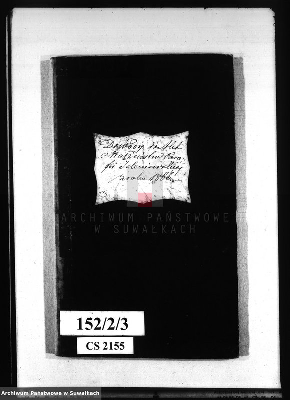 image.from.unit.number "Dowody do Akt Małżeństw Parafii Jeleniewskiej z roku 1866."