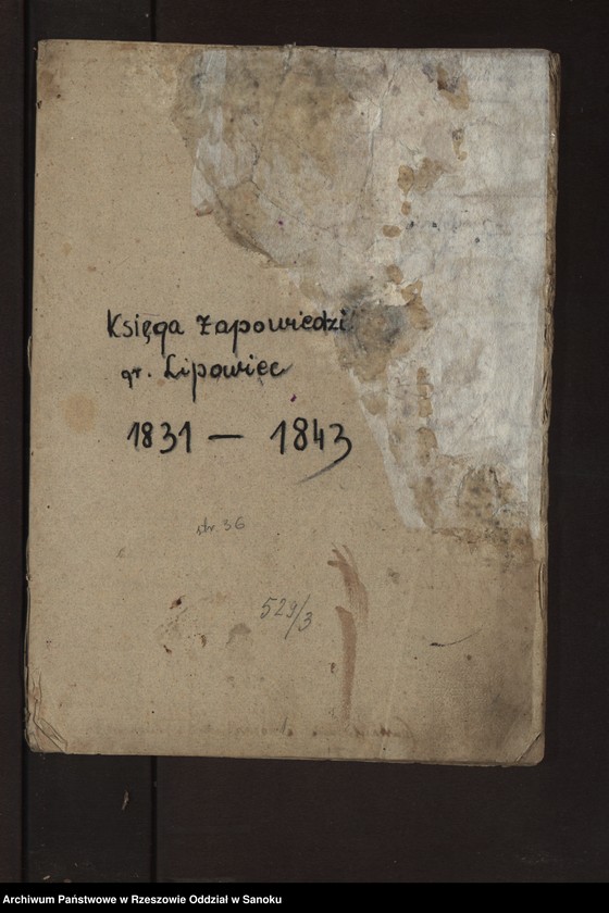 image.from.unit "Księga zapowiedzi przedślubnych Parafii w Lipowcu"