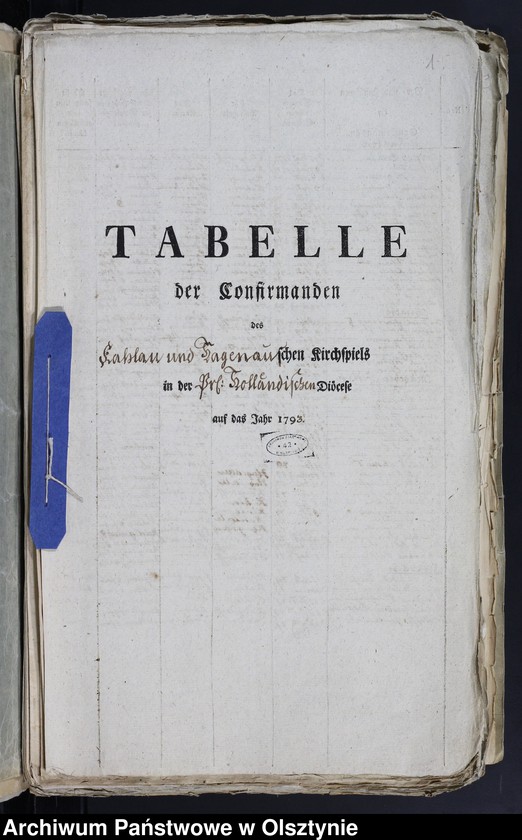 image.from.unit.number "Tabelle der Confirmanden des Kahlauschen Kirchspiels in der Pr. Holandischen Diözese 1793-1794, 1796-197, 1799-1829, 1831-1847"