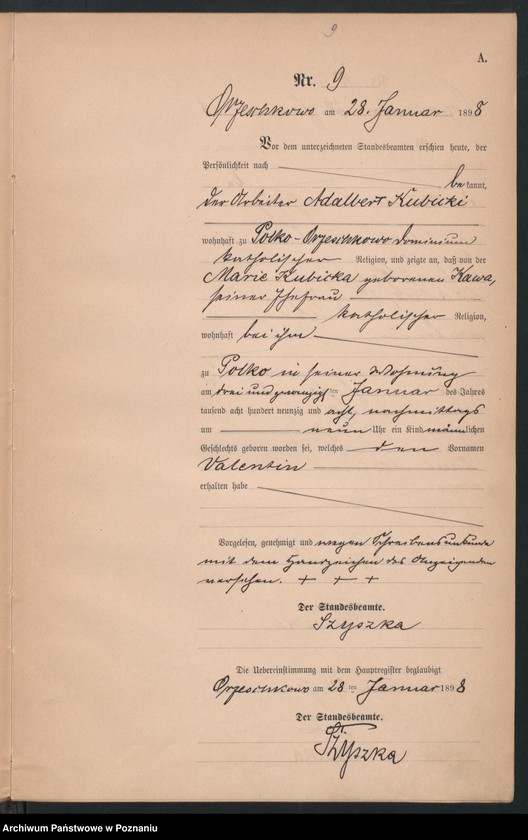 Obraz 12 z jednostki "Księga urodzeń"