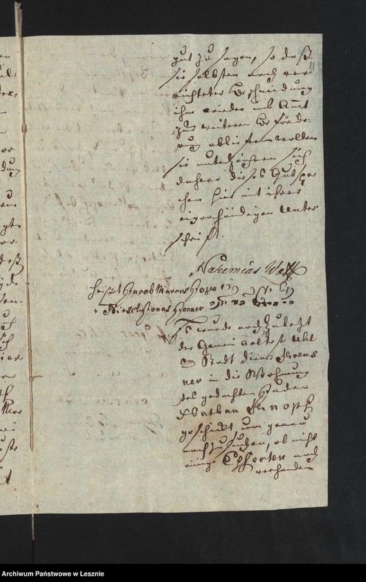 Obraz 13 z jednostki "[Akta in Sachen des zu Storchnest auf Requisition des Magistrats zu Breslau vom 24 März 1801 verhafteten, darfur gebrachten und nach Breslau transportierten allhiesigen Schutzjuden Nathan Knoff]"