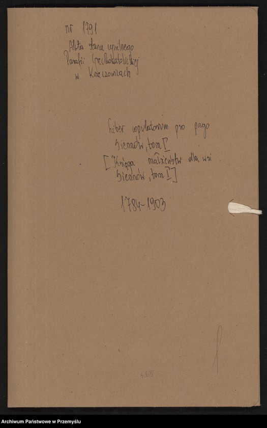 image.from.unit.number "Liber copulatorum pro pago Siennów, tom I"