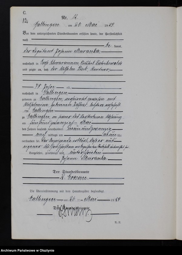 image.from.unit.number "Sterbe-Neben-Register Nr 1 - 24 [ Księga zgonów - wtóropis ]"