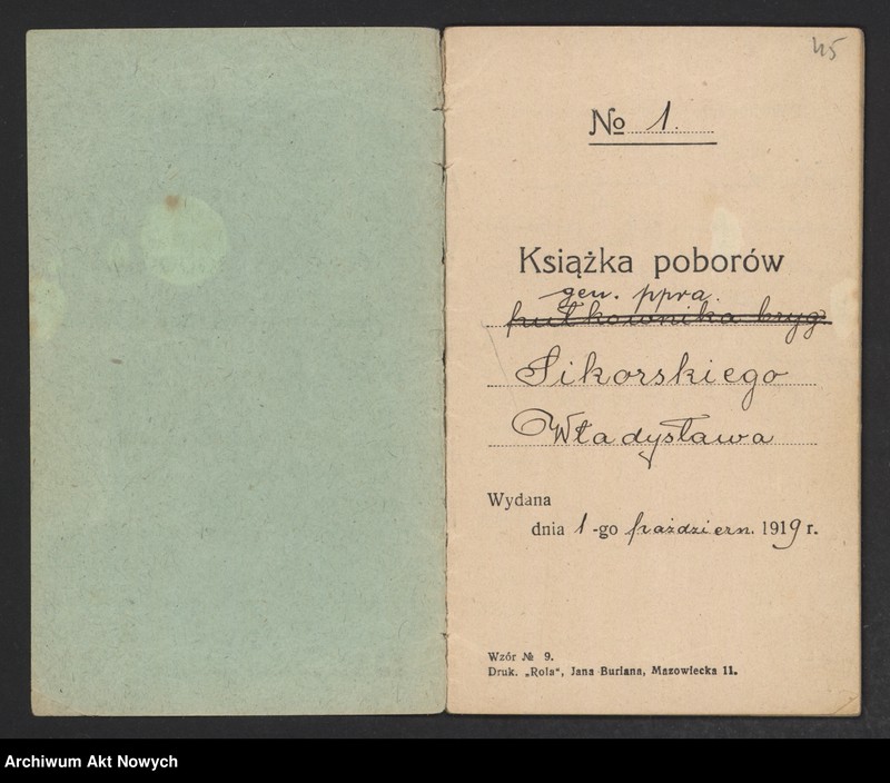 image.from.collection.number "Władysław Sikorski - biografia w dokumencie archiwalnym"