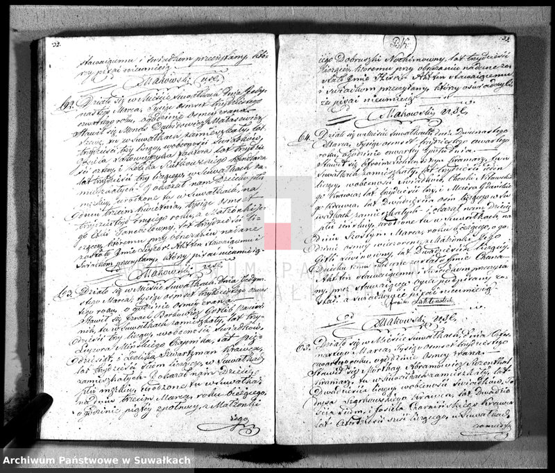image.from.unit.number "Duplikat Akt Urzędnika Stanu Cwilnego Wyznania Moyżeszowego Okręgu Suwalskiego i Jeleniewskiego Urodzonych, Zaślubionych i Zmarłych z roku 1834"