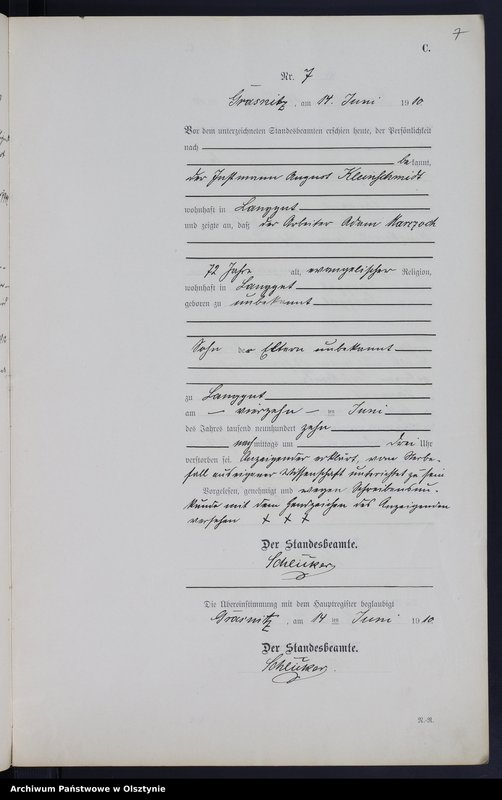 image.from.unit.number "Sterbe-Neben-Register Nr 1 - 20"