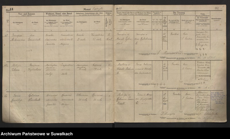 image.from.unit.number "[Księga akt małżeństw parafii rzymskokatolickiej w Puńsku z lat 1918-1921]"