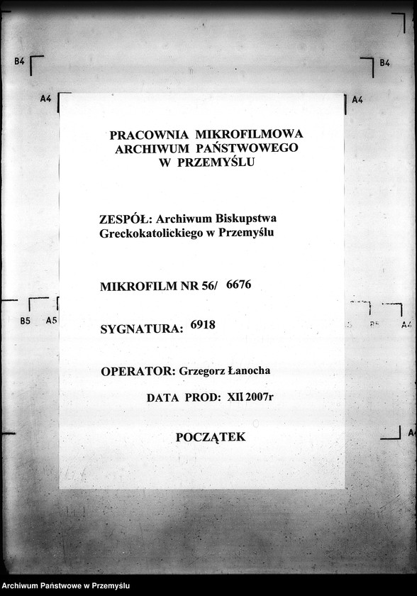 Obraz 1 z jednostki "[Kopie ksiąg metrykalnych parafii Leszczyny z filiami Bielanka, Kuńkowa (dekanat Gorlice)]"