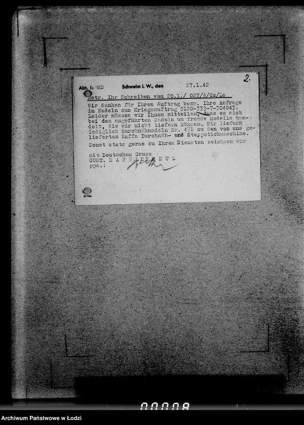 Obraz 6 z jednostki "339 Filztiefel R.[Korespondencja i zamówienia]"