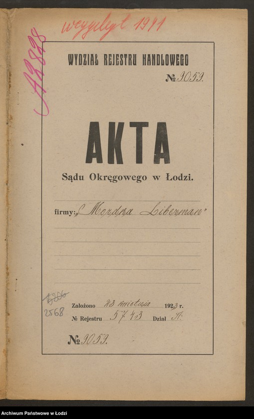 Obraz 2 z jednostki "Mordka Liberman- wyrób gilz"