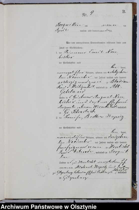 image.from.unit.number "Heiraths-Haupt-Register Nr 1 - 28"