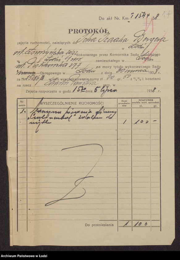 Obraz 19 z jednostki "Izaak Berger- przędzalnia zarobkowa"