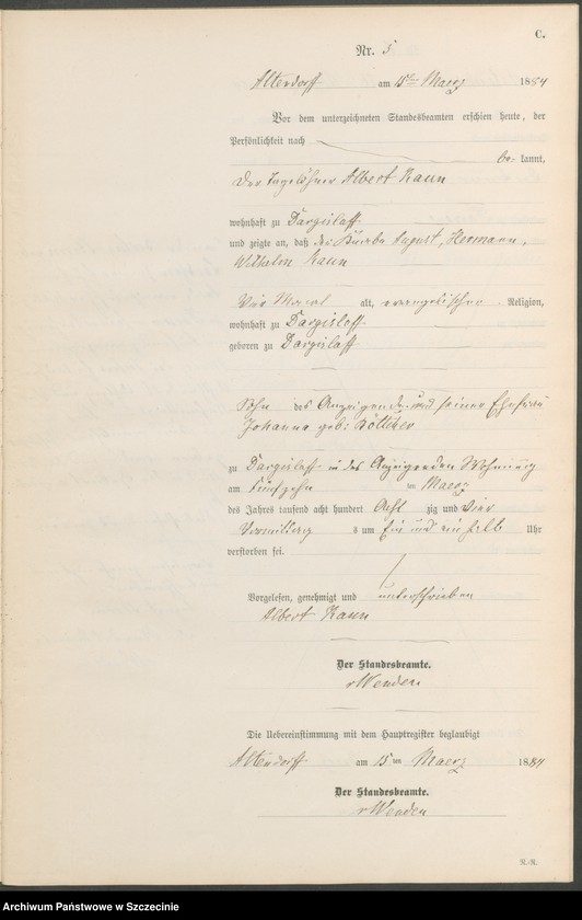 Obraz 8 z jednostki "Sterbe-Register (Neben-Register)"