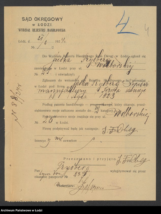 Obraz 6 z jednostki "Judka Frydberg – sprzedaż manufaktury"