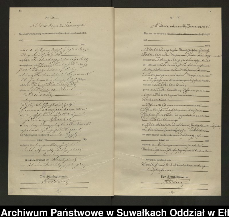 image.from.unit.number "Sterbe=Haupt=Register des Königlichen Preussischen Standes-Amtes Nikolaiken Kreis Sensburg"