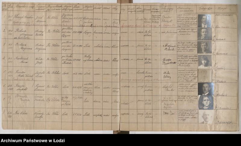 Obraz 8 z jednostki "Książka wydanych dowodów osobistych przez Komisariat VI P.P. m. Łodzi"