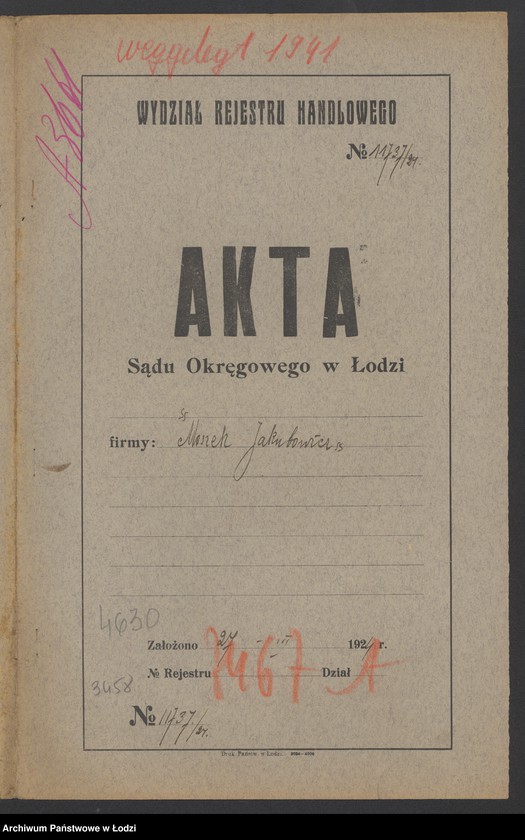 Obraz 2 z jednostki "Moszek Jakubowicz- sprzedaż manufaktury bawełnianej"