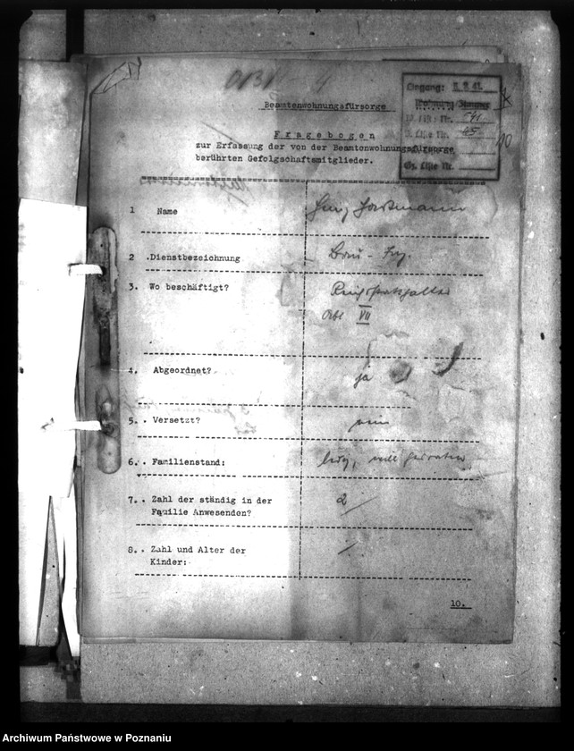 Obraz 15 z jednostki "Wohnungszuweisungen für Deutsche. Verdrängung der Polen."