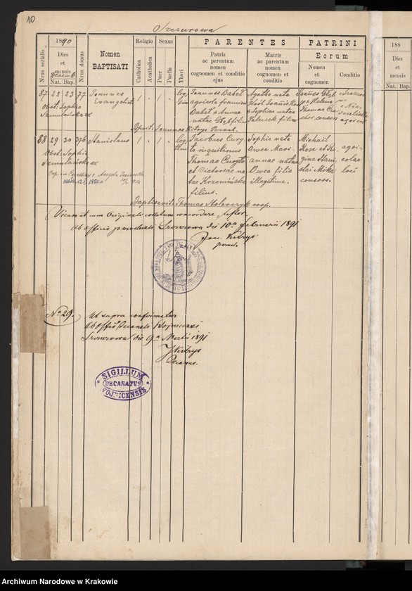 image.from.unit.number "Księga urodzeń parafii Szczurowa"
