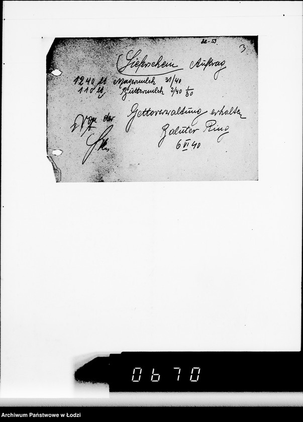 Obraz 7 z jednostki "Lieferscheine E II, Auftrag zum Medikamente"