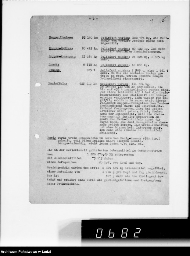 Obraz 8 z jednostki "Aktennotizen und Berichte [dotyczące spraw ogólnych Getta w Łodzi oraz jego utworzenia]"