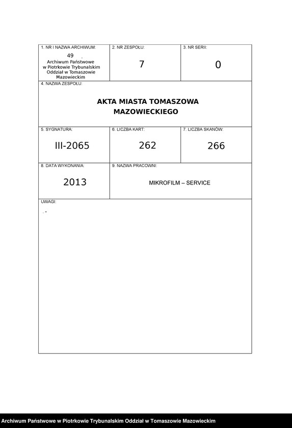 image.from.unit.number "Dowodów osobistych od nr 1801 do 2050. Tom X"