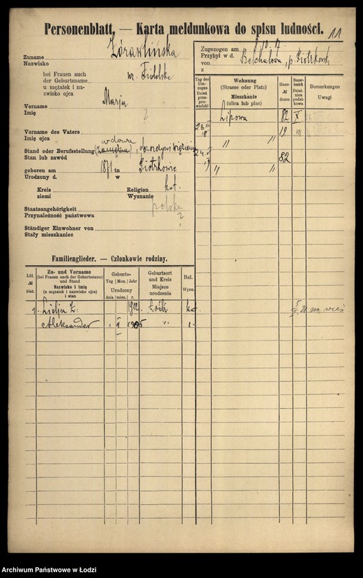 image.from.unit.number "[Spis ludności Łodzi] Żórawiak - Zybrand"