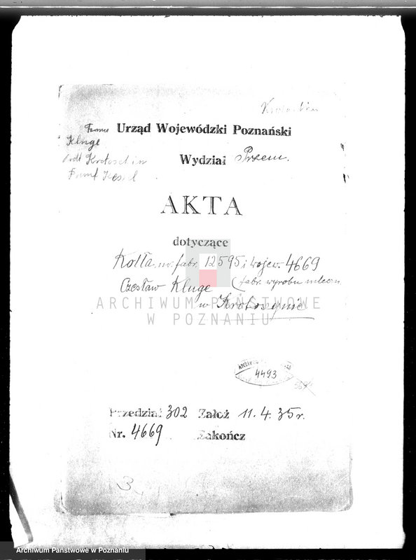 Obraz 4 z jednostki "Fabryka mleka proszkowanego i kondensowanego w Krotoszynie nr woj. kotła 4669"