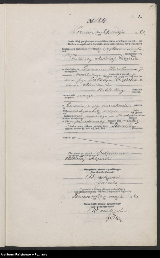 Obraz 11 z jednostki "Księga urodzeń odpis tom IV [Rejestr poboczny urodzeń]"