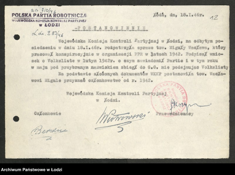 Obraz 13 z jednostki "Postanowienia [i oskarżenia] Komisji"