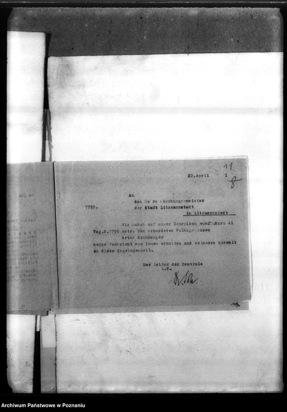 Obraz 15 z jednostki "Arthur Kronberger aus Piaski, Kreis Leslau (Włocławek)"