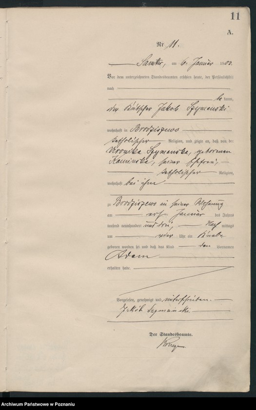 Obraz 14 z jednostki "Geburts-Haupt-Register"
