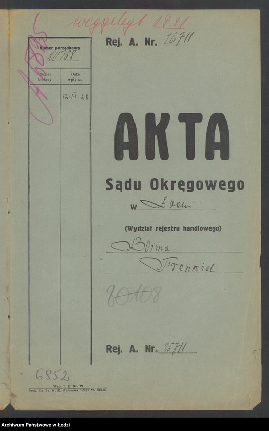 Obraz 2 z jednostki "Blima Frenkiel- sprzedaż towarów bawełnianych"