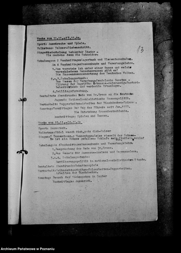 Obraz 18 z jednostki "Arbeitspläne im Landjahrlager"