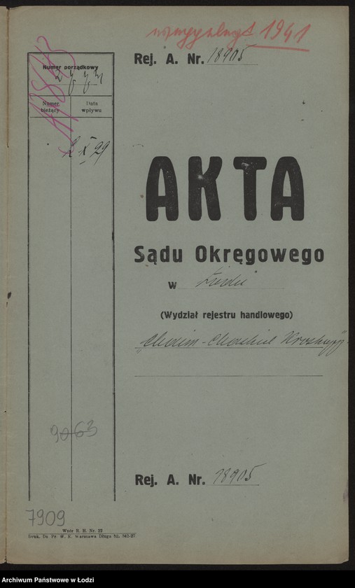 Obraz 2 z jednostki "Chaim Chaskiel Kroskopf – drobna sprzedaż trykotaży"