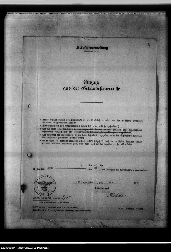 Obraz 15 z jednostki "Koschmin - Ehemalige Provinzial-Gärtnerlehranstalt Anlage-Vermögen."