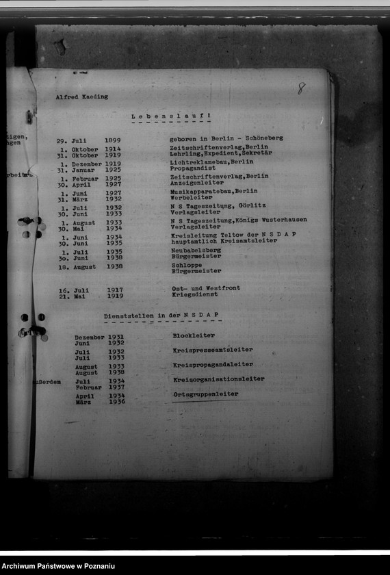 Obraz 12 z jednostki "Bewerbungen um Anstellung im Beamtendienst"