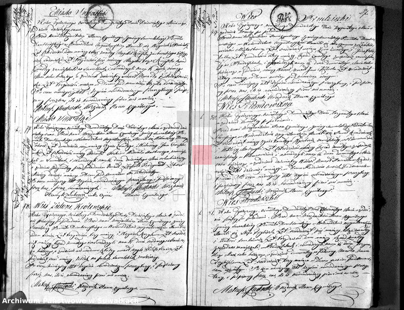 image.from.unit.number "Akta zejścia urzędnika stanu cywilnego gminy suwalskiey na rok 1820"