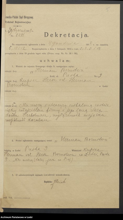 Obraz 7 z jednostki "Herman Bornstein- sprzedaż technicznych rzeczy"