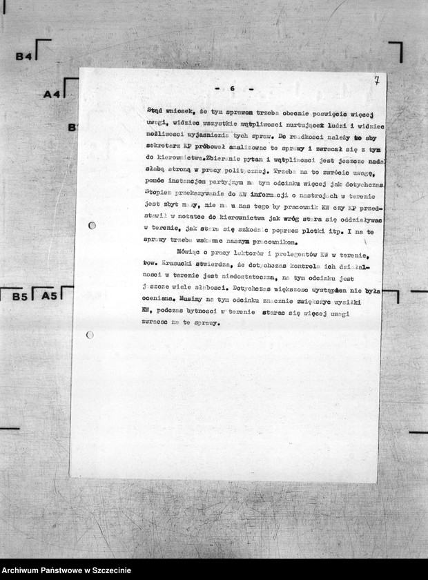 Obraz 11 z jednostki "Protokoły posiedzeń Egzekutywy Komitetu Wojewódzkiego Polskiej Zjednoczonej Partii Robotniczej: 4, 13, 26 kwietnia 1955 r."