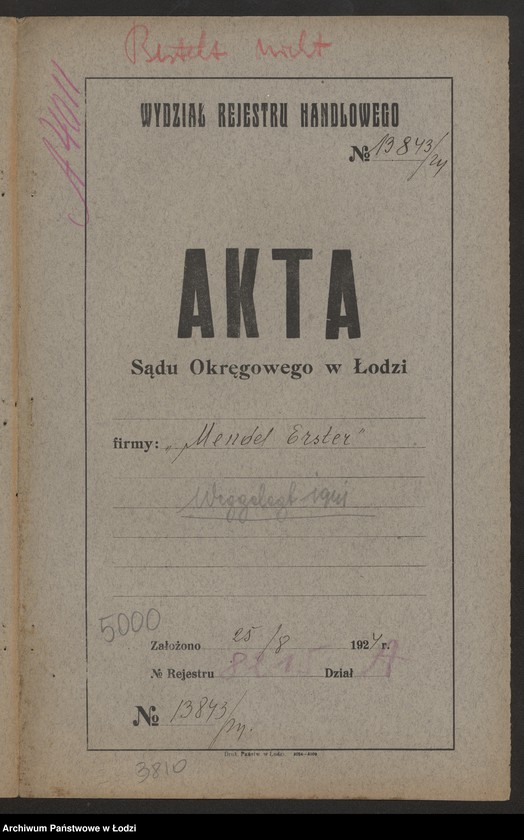 Obraz 2 z jednostki "Mendel Erster- handel zbożem"