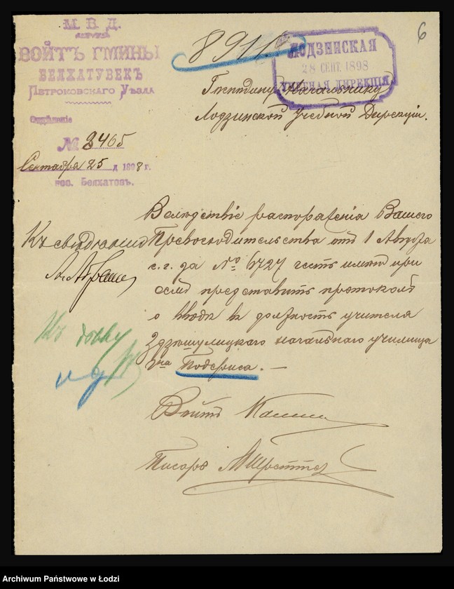 Obraz 8 z jednostki "O službe učitelja Antona Poderisa"