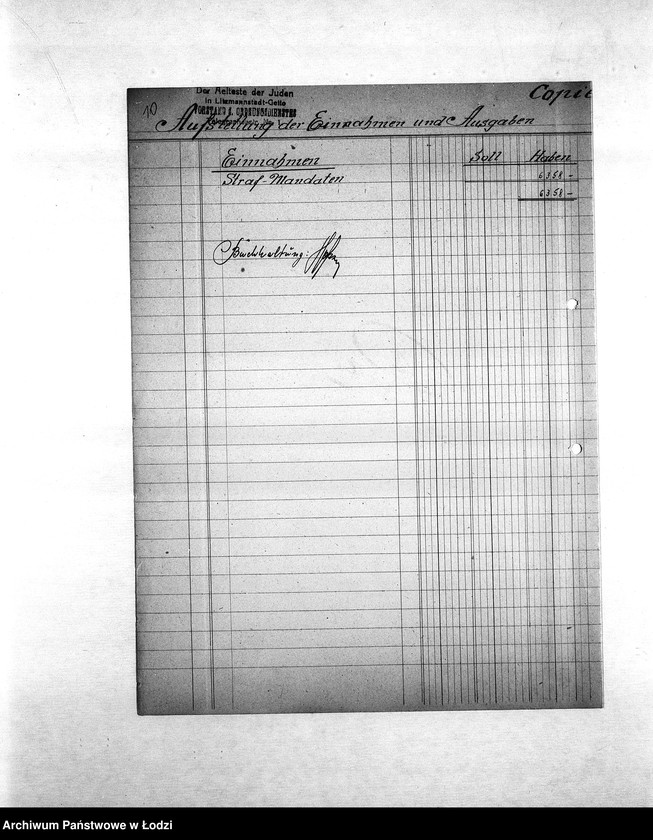 Obraz 13 z jednostki "Bilanzen [Bilanse miesięczne]"