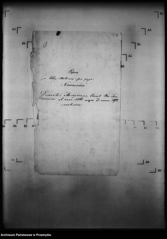 Obraz 5 z jednostki "[Kopie ksiąg metrykalnych parafii Nowa Wieś z filią Łosie (dekanat Muszyna)]"