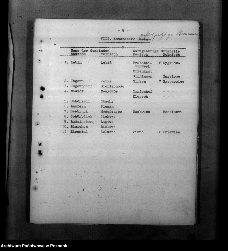 Obraz 13 z jednostki "Ortsverzeichnis des Kreises Kosten"